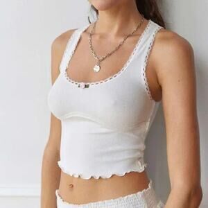 Urban Outfitters Out From Under Sweet Dreams Lace-Trim Tank Top